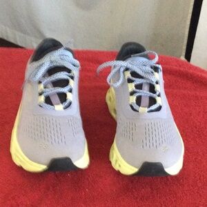 Kids Lightweight Grey and Yellow Athletic Shoes